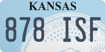 KS license plate 878ISF