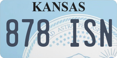 KS license plate 878ISN