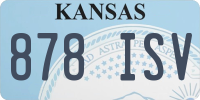 KS license plate 878ISV