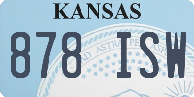 KS license plate 878ISW