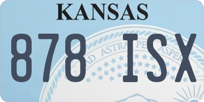 KS license plate 878ISX