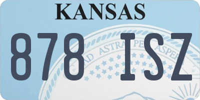 KS license plate 878ISZ