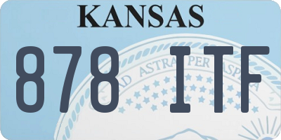 KS license plate 878ITF