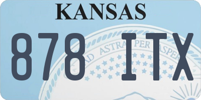 KS license plate 878ITX