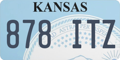 KS license plate 878ITZ