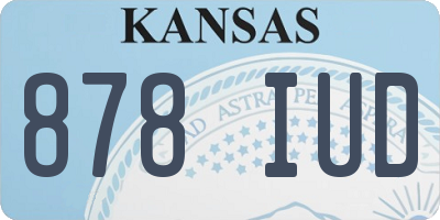 KS license plate 878IUD