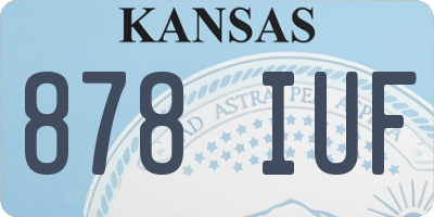KS license plate 878IUF