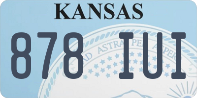 KS license plate 878IUI