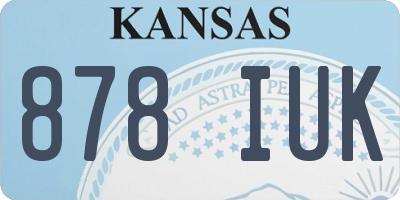 KS license plate 878IUK