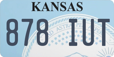 KS license plate 878IUT