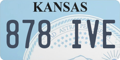 KS license plate 878IVE