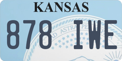 KS license plate 878IWE