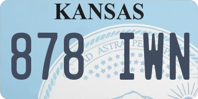 KS license plate 878IWN