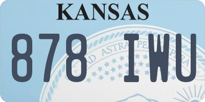 KS license plate 878IWU