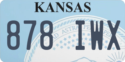 KS license plate 878IWX