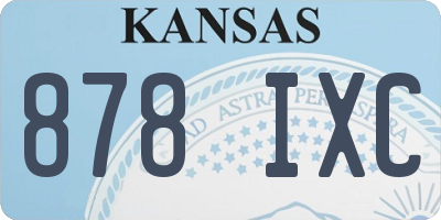 KS license plate 878IXC