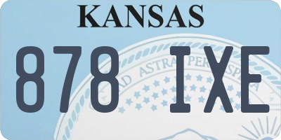 KS license plate 878IXE