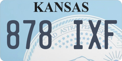 KS license plate 878IXF