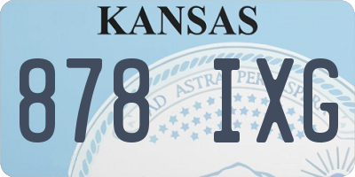 KS license plate 878IXG