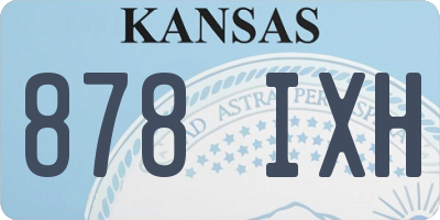 KS license plate 878IXH