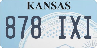 KS license plate 878IXI