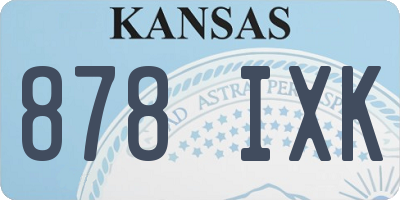 KS license plate 878IXK