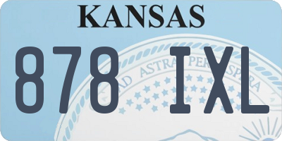 KS license plate 878IXL