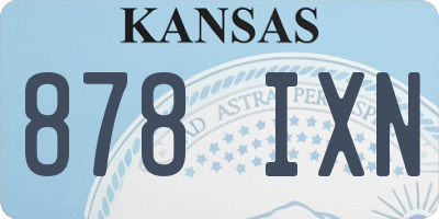 KS license plate 878IXN