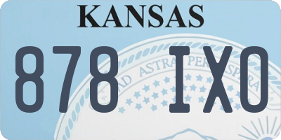 KS license plate 878IXO