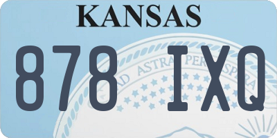 KS license plate 878IXQ