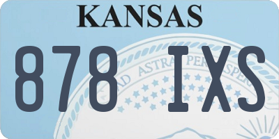 KS license plate 878IXS