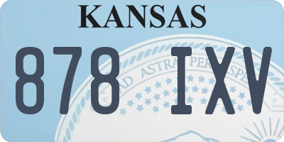 KS license plate 878IXV