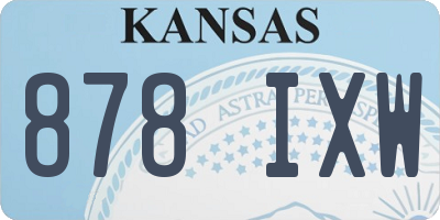 KS license plate 878IXW