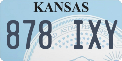 KS license plate 878IXY