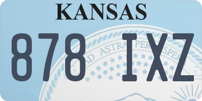 KS license plate 878IXZ
