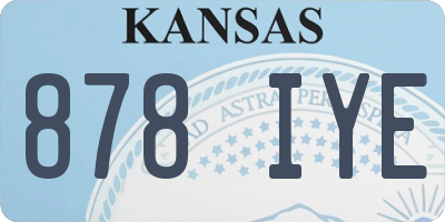 KS license plate 878IYE