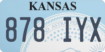 KS license plate 878IYX