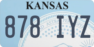 KS license plate 878IYZ