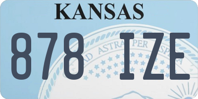 KS license plate 878IZE