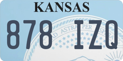 KS license plate 878IZQ