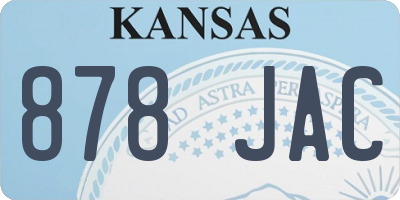KS license plate 878JAC