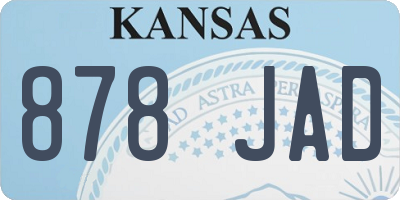 KS license plate 878JAD