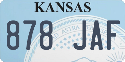 KS license plate 878JAF