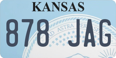 KS license plate 878JAG