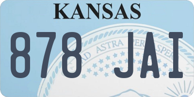 KS license plate 878JAI