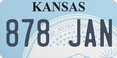 KS license plate 878JAN