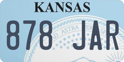 KS license plate 878JAR