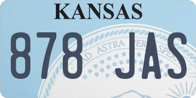 KS license plate 878JAS