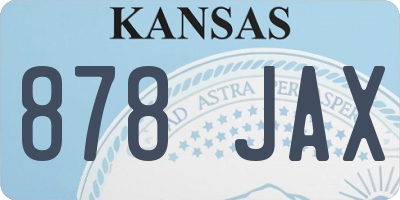 KS license plate 878JAX