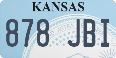 KS license plate 878JBI